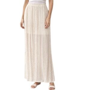 Forever 21 “No Comment” Lace Layered Maxi Skirt NWT | Pull-On